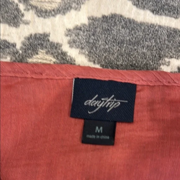 Elegant Lace Tie-Front Top in Rust - Picture 2 of 7